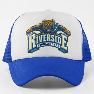 NEW UC Riverside Highlanders Retro Foam Trucker Snapback Hat 2TONE BLUE WHITE